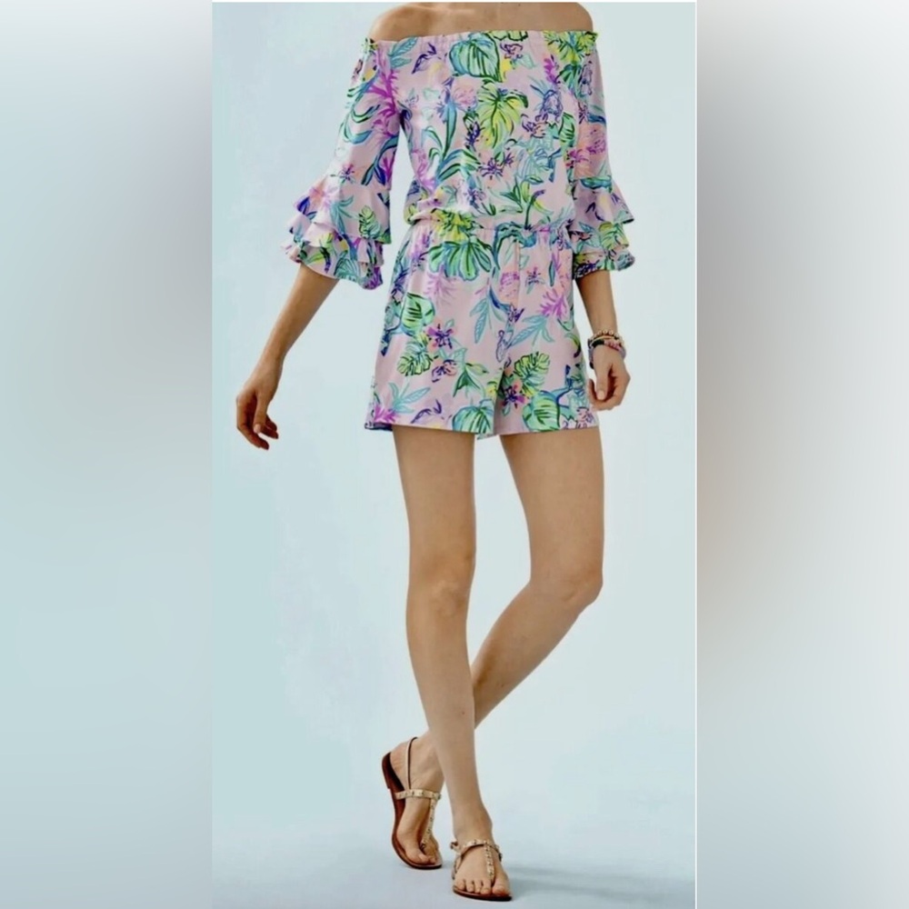 Lilly Pulitzer Mermaid in the Shade Romper - Picture 1 of 6